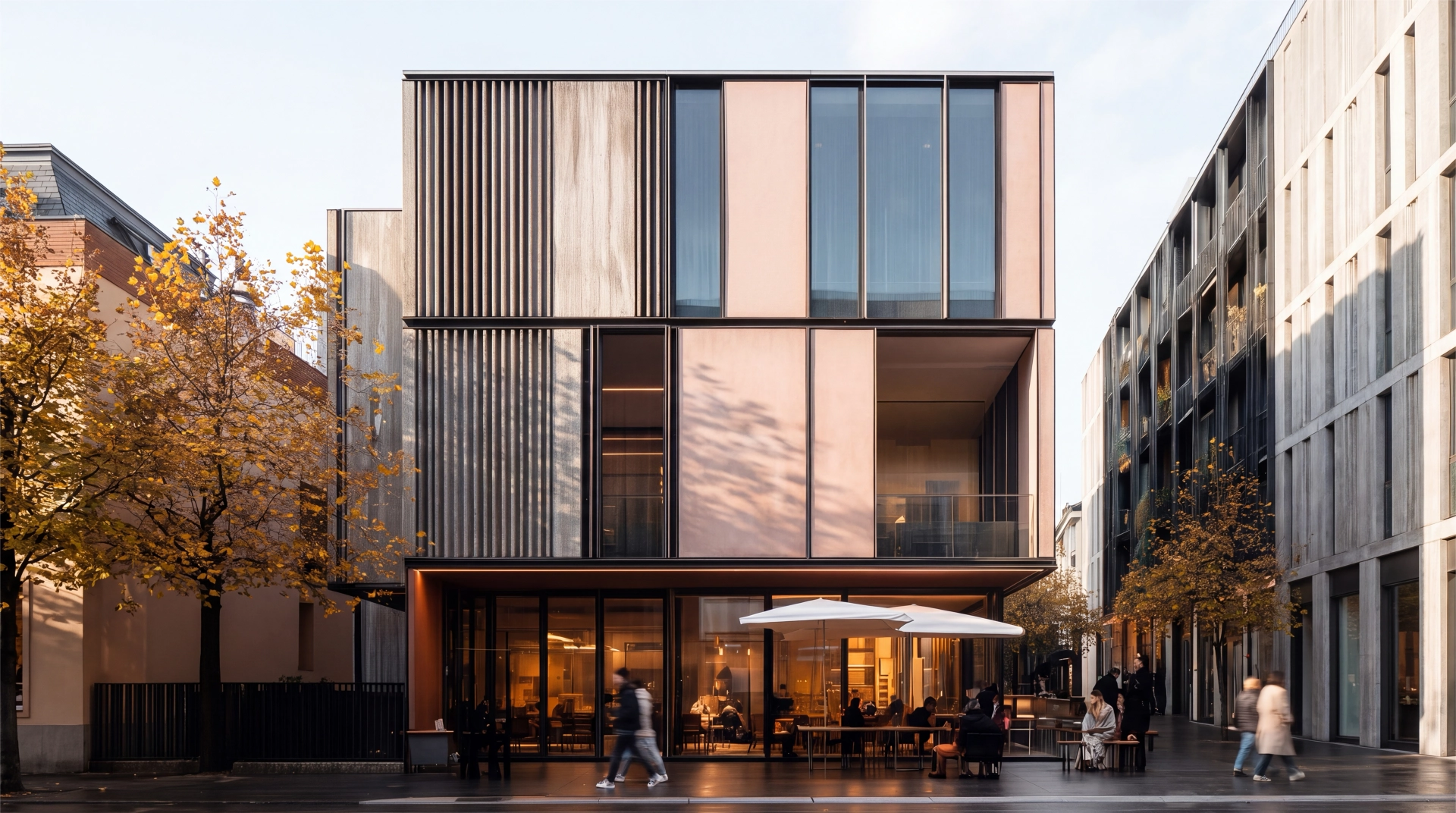 Commercial building facade